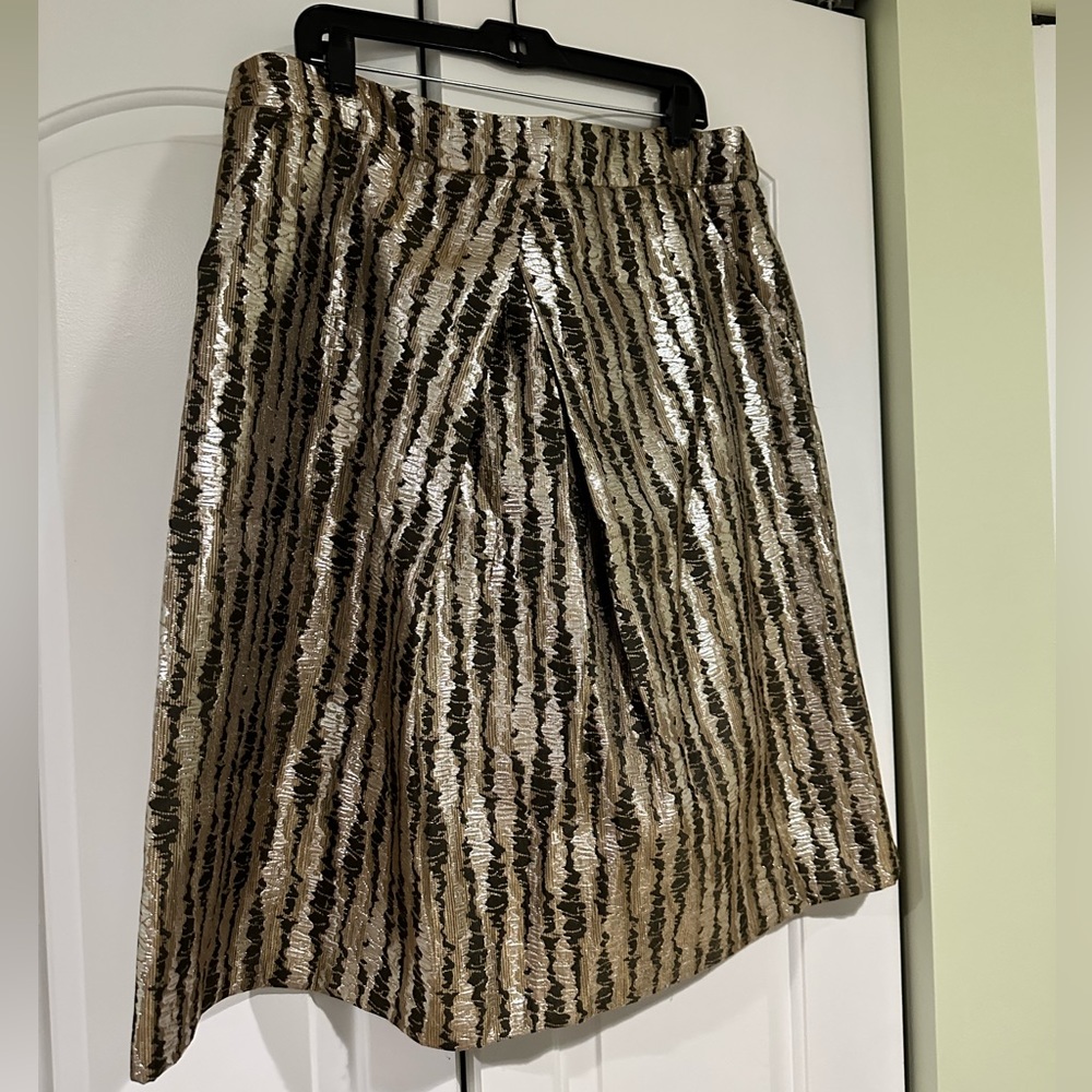 ELOQUII Gold Midi Skirt with Pockets - Size 18, Like New